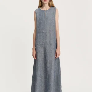 Martha dress linen | Night Sky