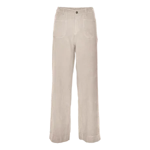 MARTINA CORDUROY KIT Martina Corduroy Bukser i Varm Taupe — Løs Pasform i Fløjl